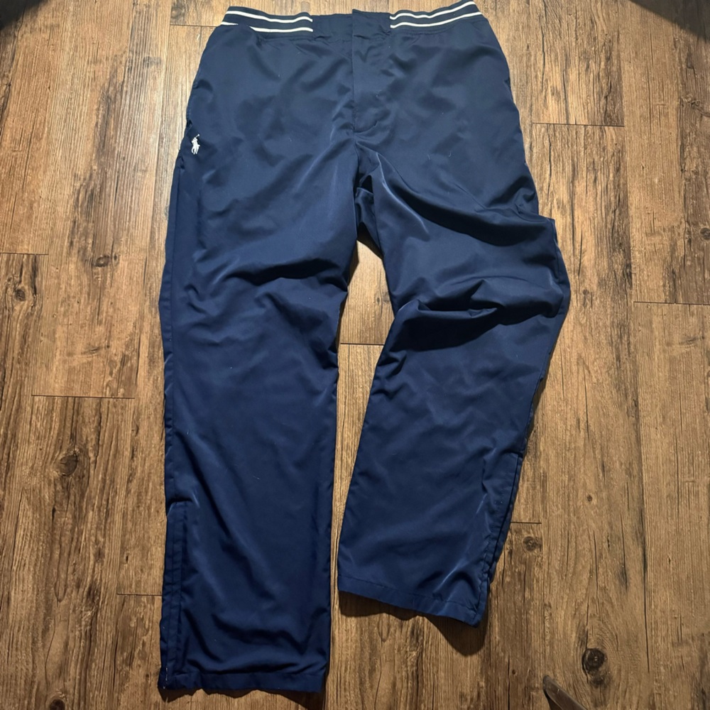 Ralph Lauren y2k Navy Blue Vintage Baggy Parachute Track Pants Joggers